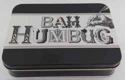 Typograghy- BAH HUMBUG Small Tin